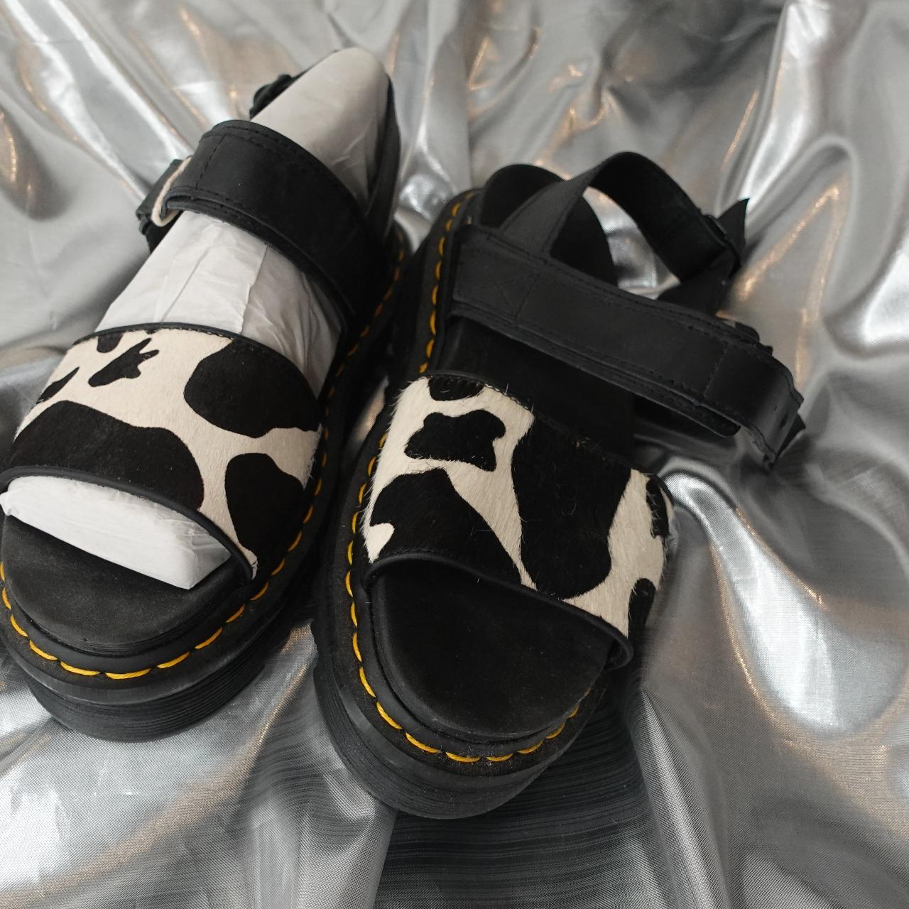 Dr Martens Voss Cow print leather strap Depop