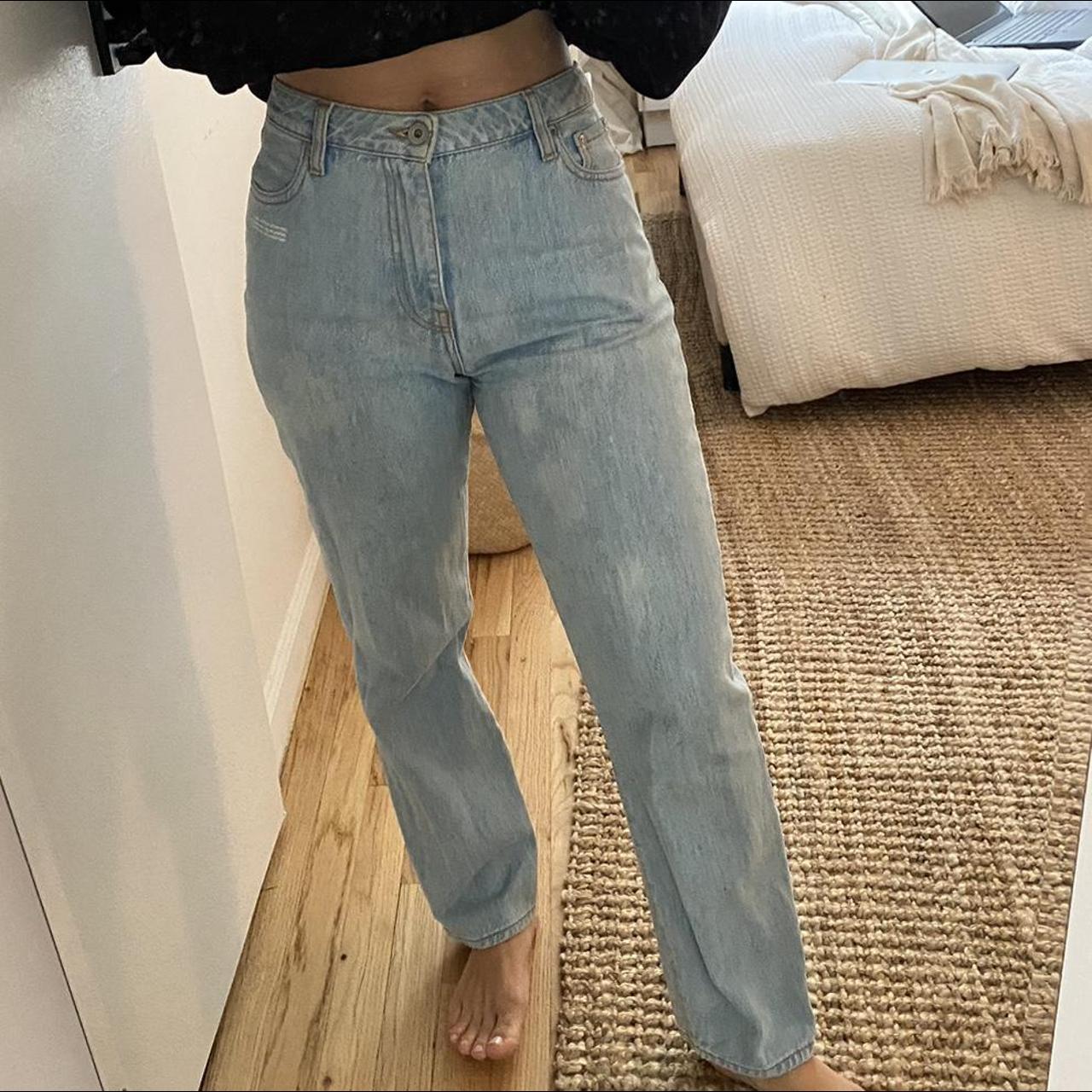 Coolest off white jeans Note: they have some... - Depop