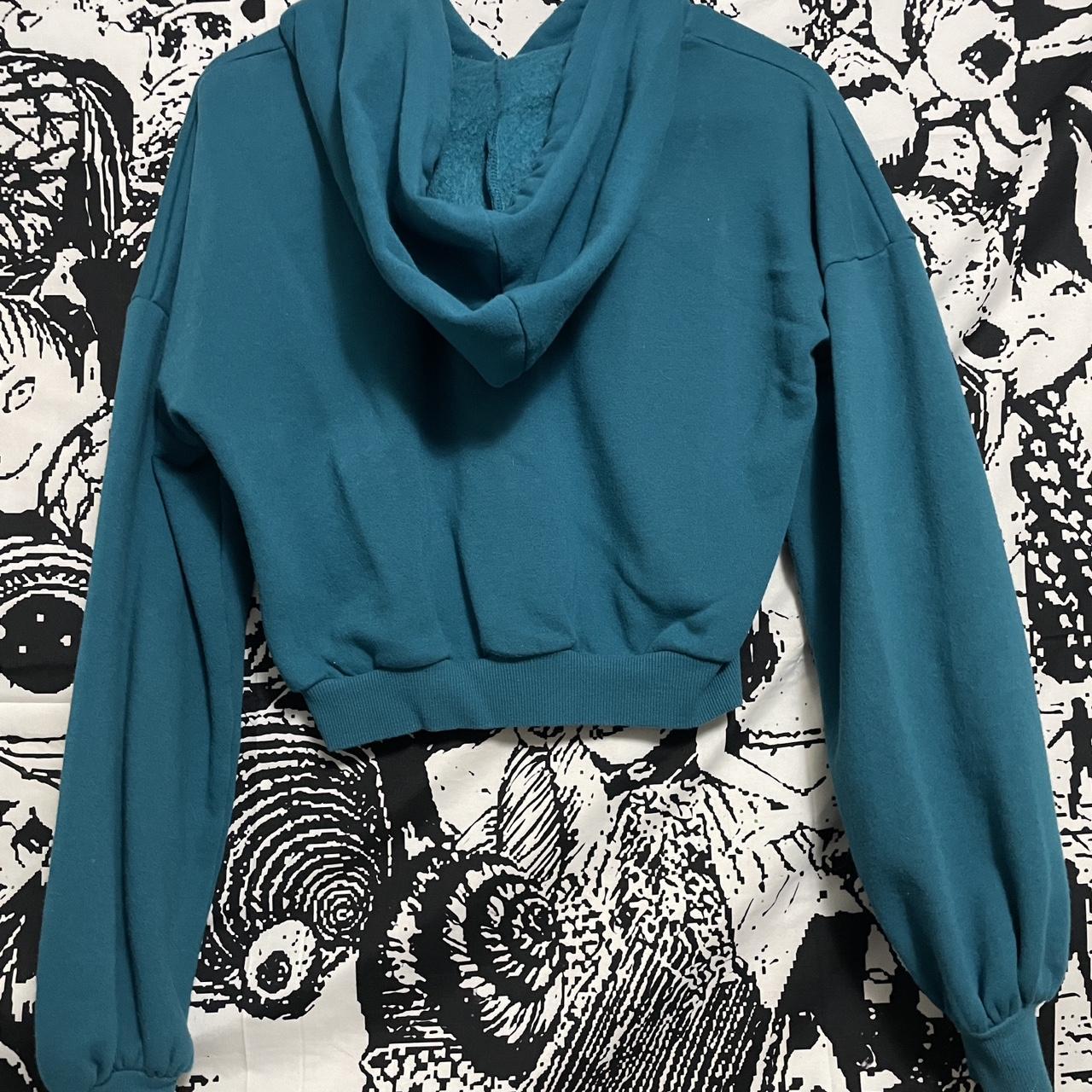 Wild Fable Women's Green and Blue Hoodie | Depop