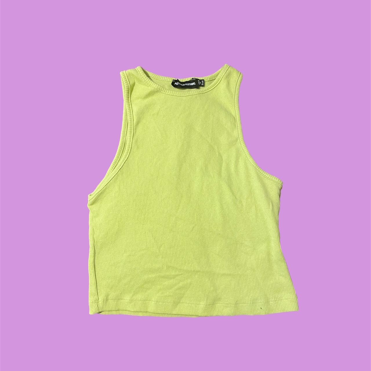 PrettyLittleThing Women's Green Vest Depop