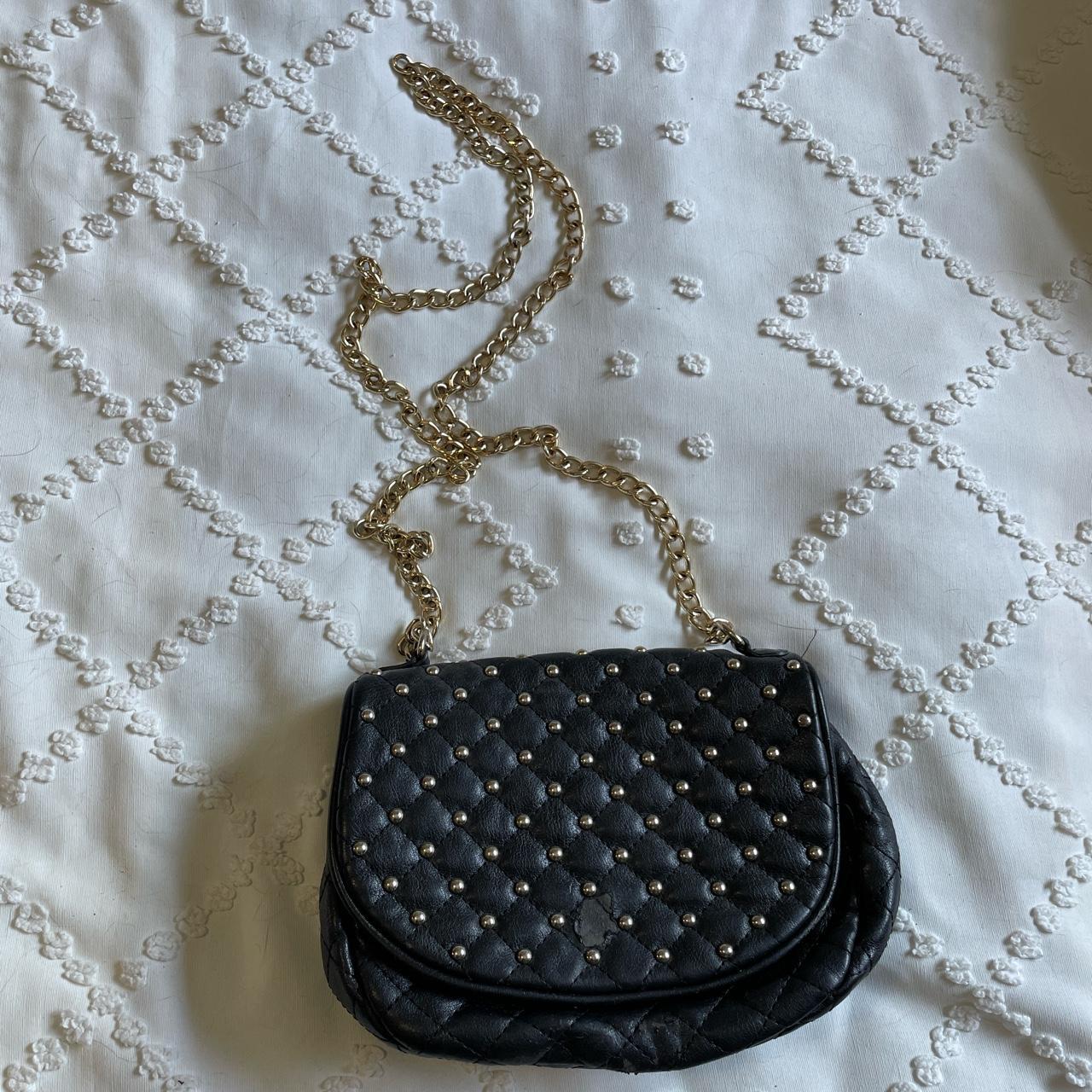 Black Quilted Velvet Chain Cross Body Bag | New Look