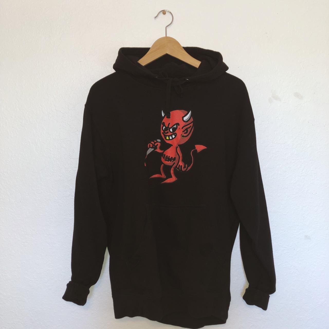 Ransom Men's Black and Red Hoodie | Depop