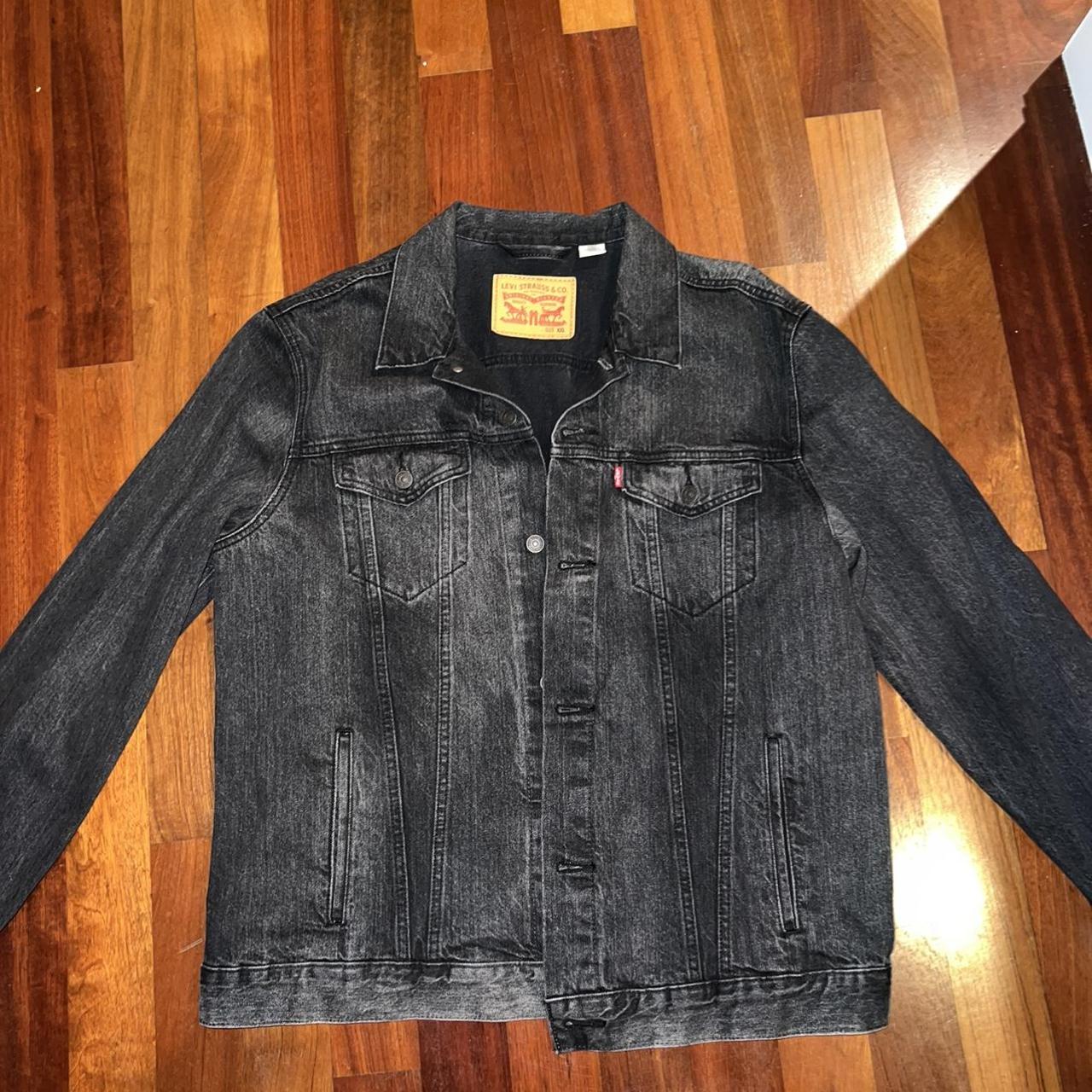 VINTAGE Levi Strauss Black Denim Jacket XXL but