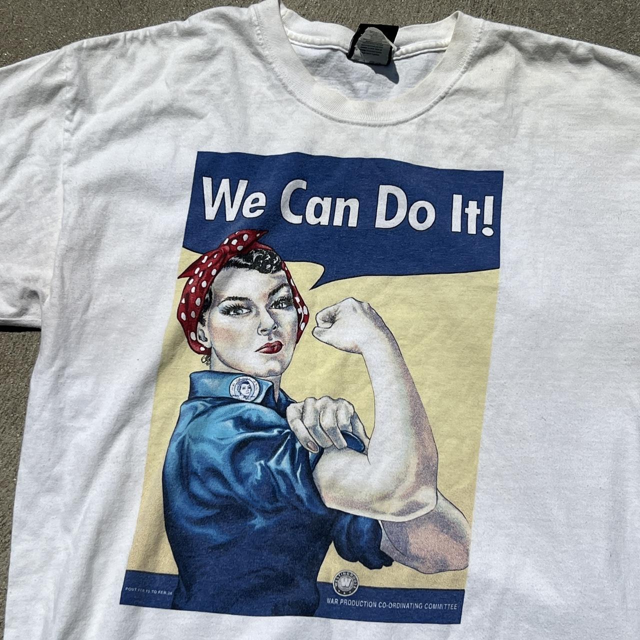 Vintage We Can Do It WW2 Women Empowerment Tee ... - Depop