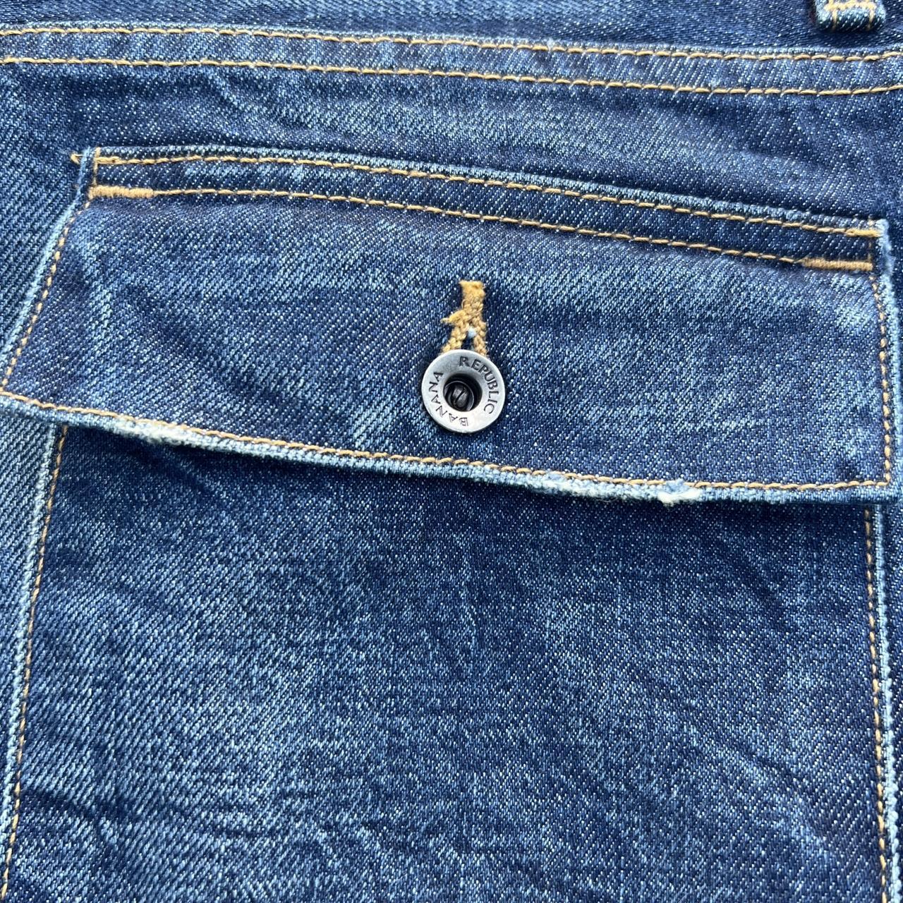 Vintage 90s Banana Republic USA Square Pocket Denim | Depop