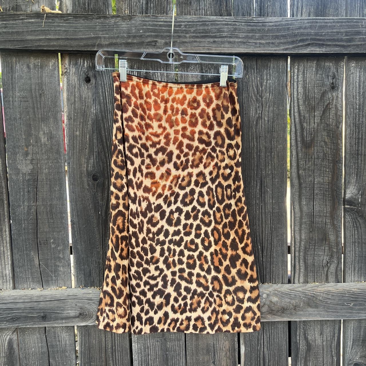 Vintage 70s Cute Leopard Print Maxi Skirt Used. Depop