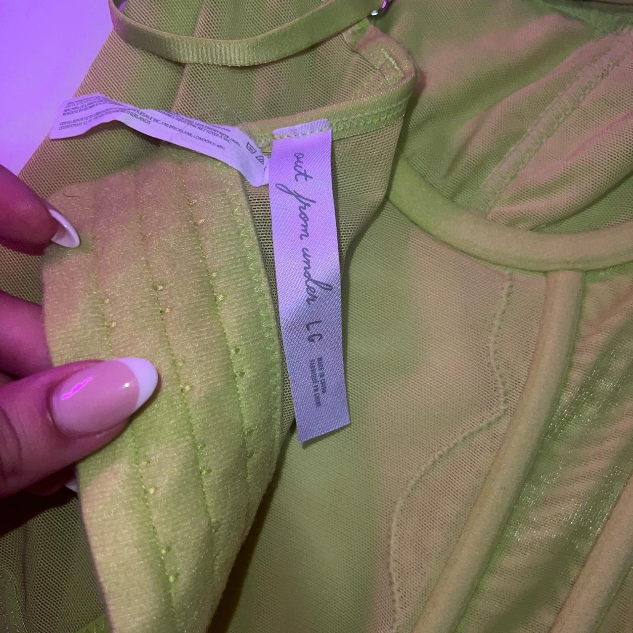 URBAN OUTFITTERS CORSET TOP lime green color,... Depop