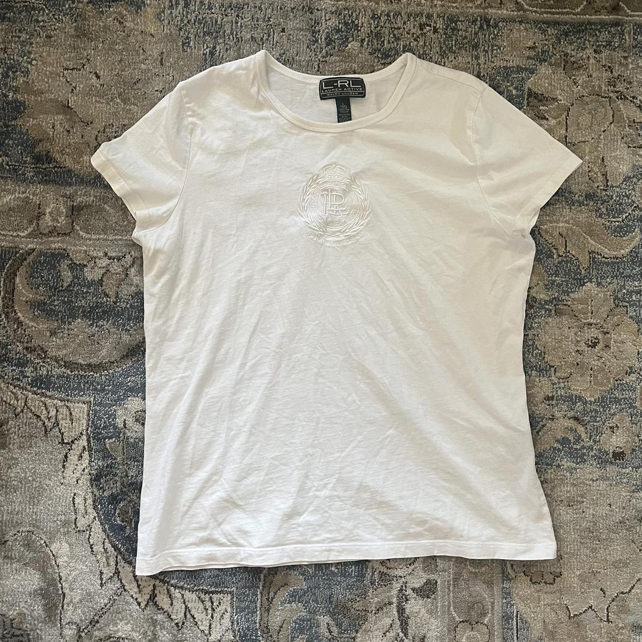 Ralph Lauren authentic white baby tee with polo logo... - Depop