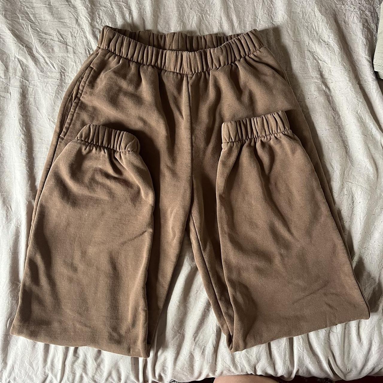 brandy melville brown sweat pants Depop