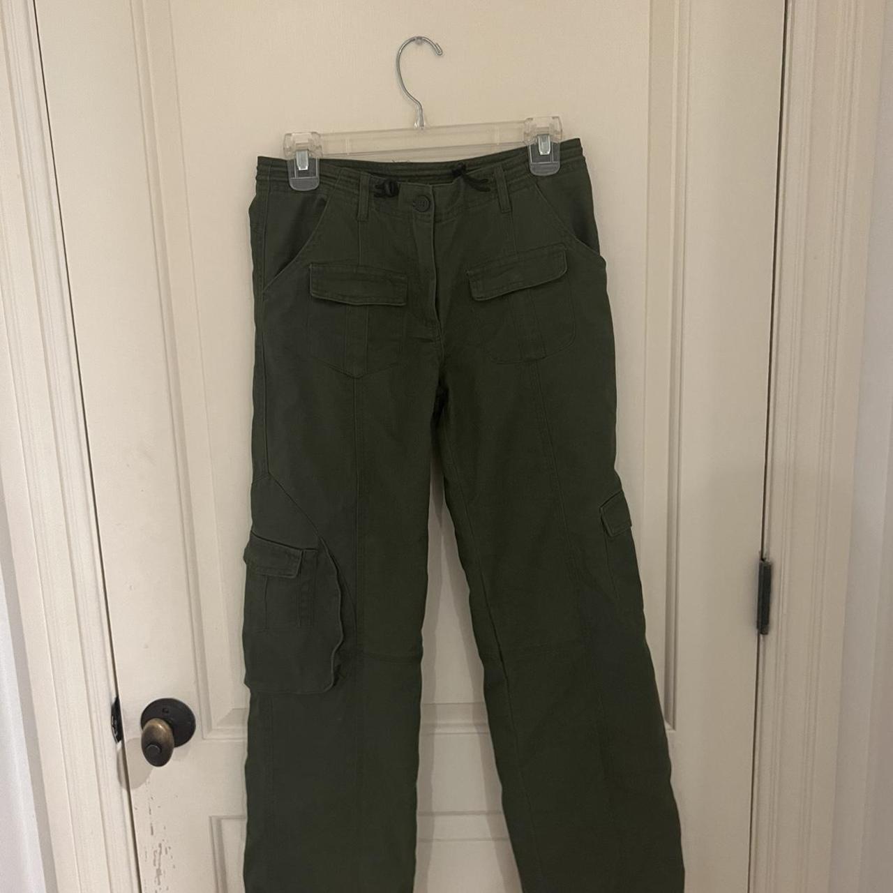 Brandy Melville Kim pants in military green!!... Depop