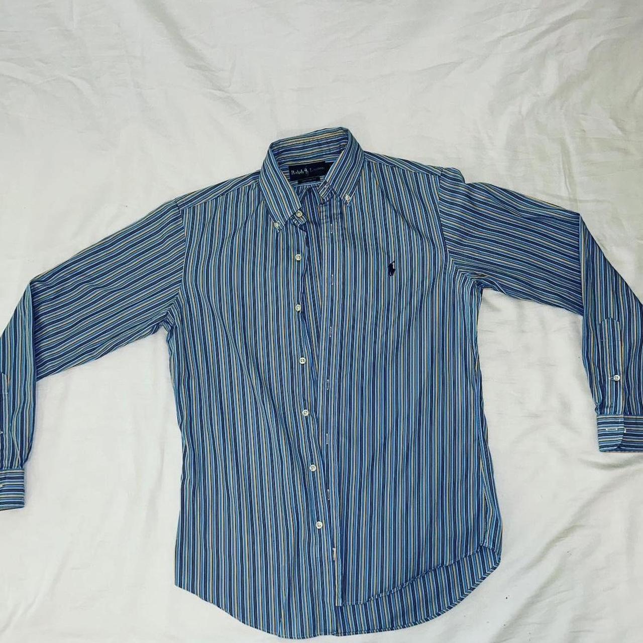 S Polo Ralph Lauren striped button down shirt - Depop