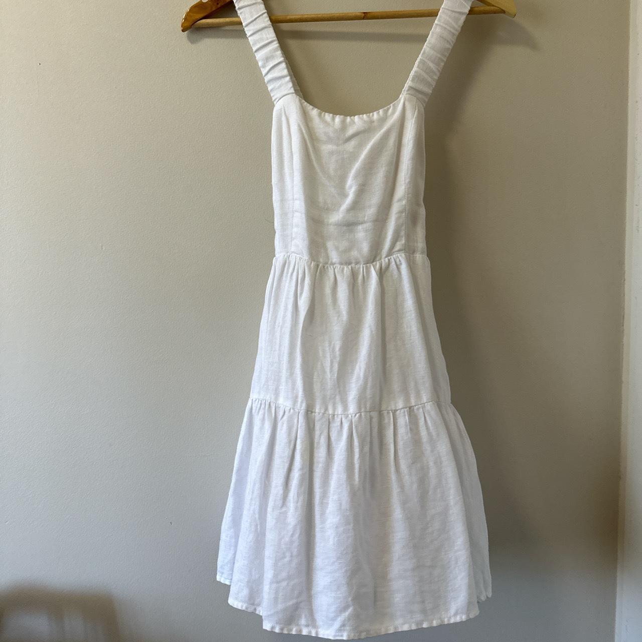 Dissh linen midi cross back Size 6 #dissh #linen... - Depop