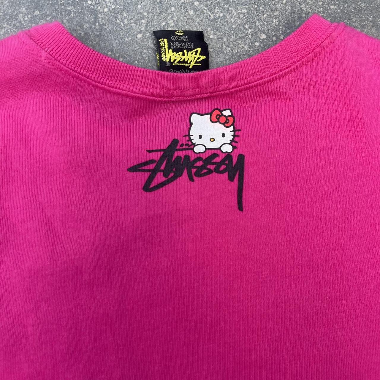 Stüssy x Hello Kitty sanrio tee hot pink t-shirt | Depop