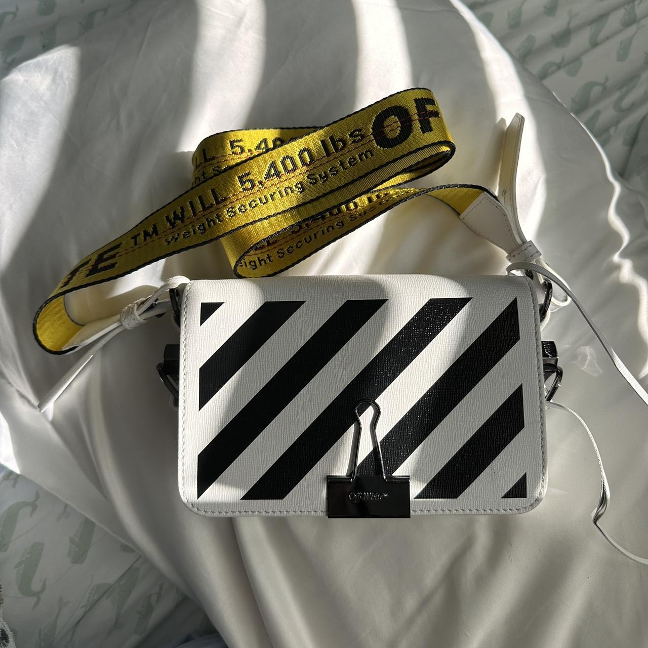 Off-White Women's Small Binder Clip Leather Top Handle Bag