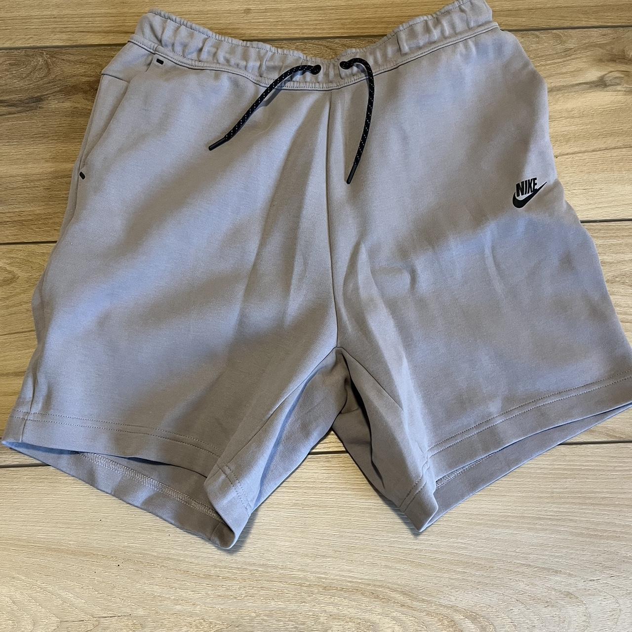 mens grey nike fleece shorts