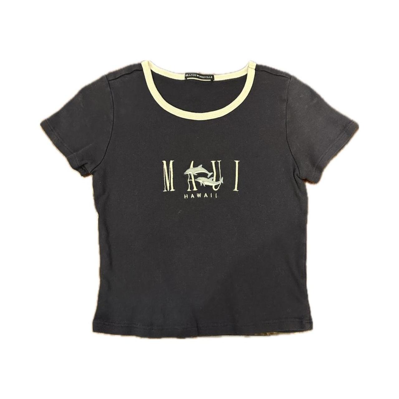 brandy melville maui hawaii top navy blue color... Depop