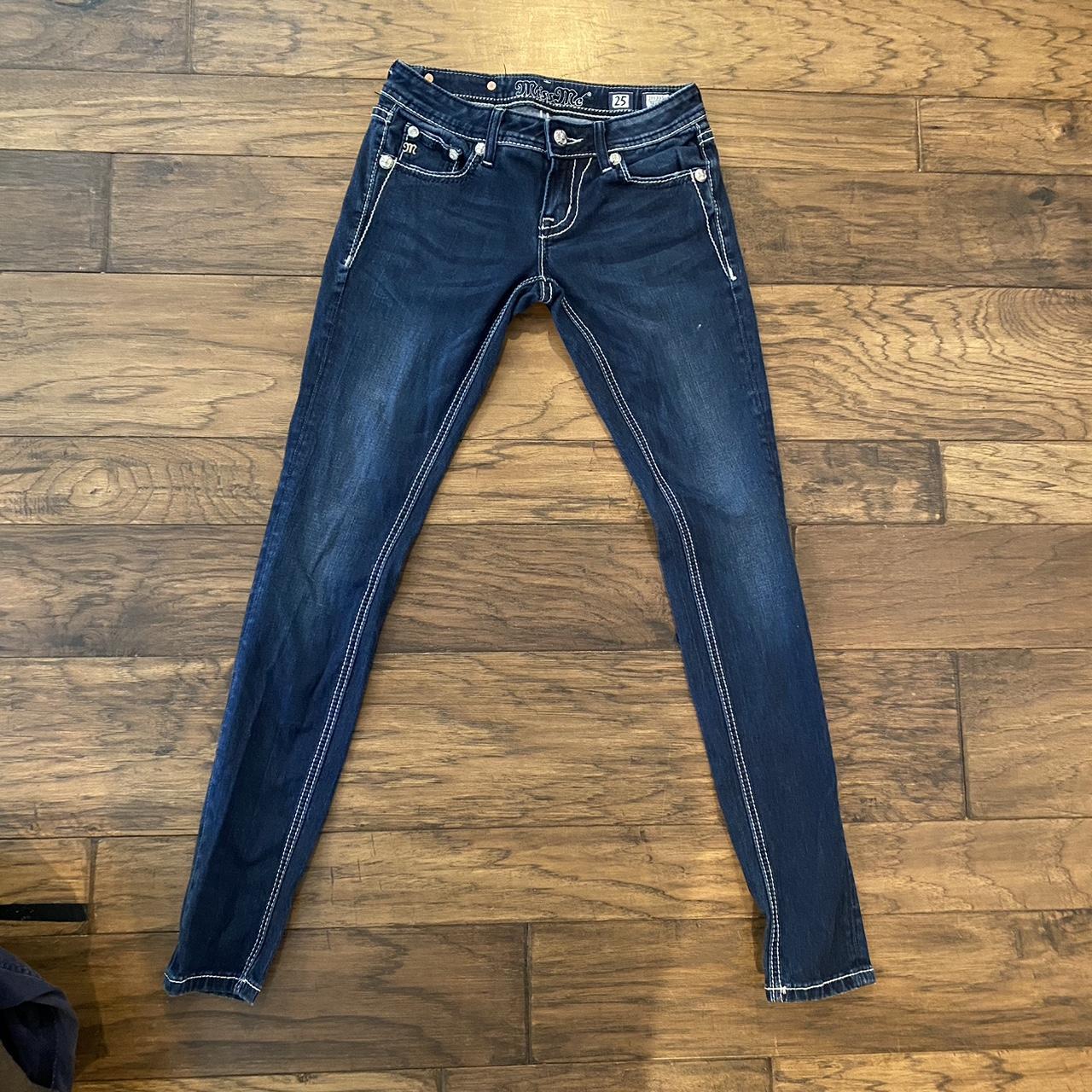 vintage miss me low rise skinny jeans... - Depop