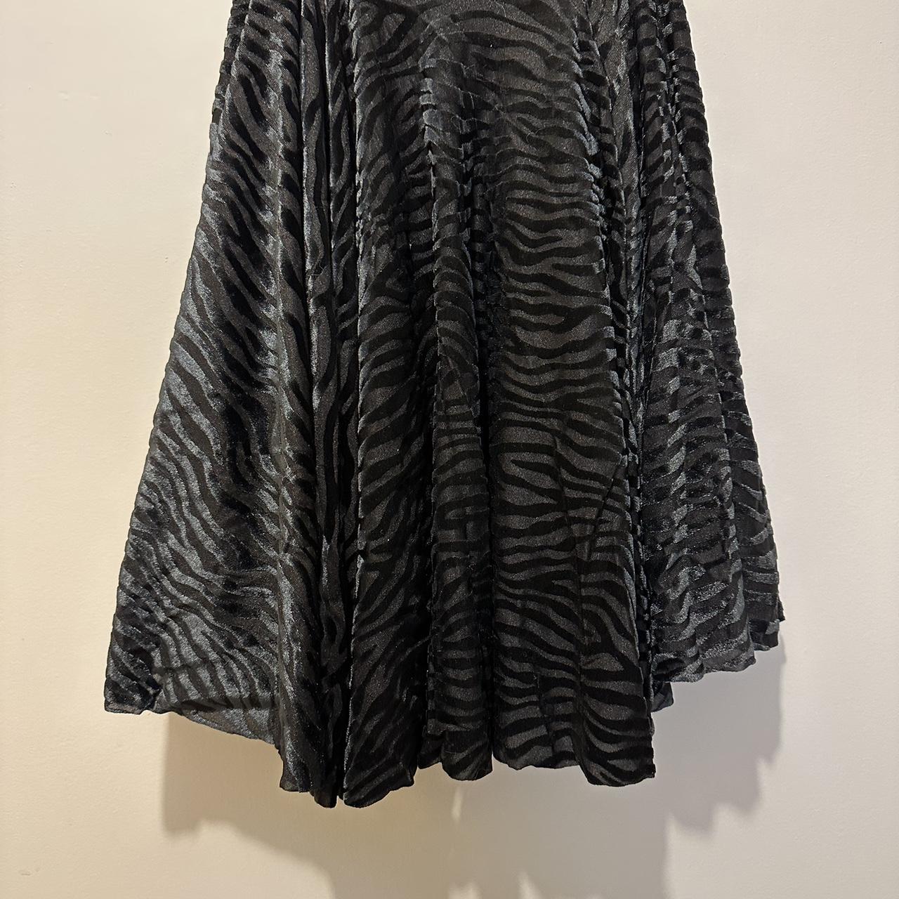 Black milk velvet zebra skater skirt, size xs, true... Depop