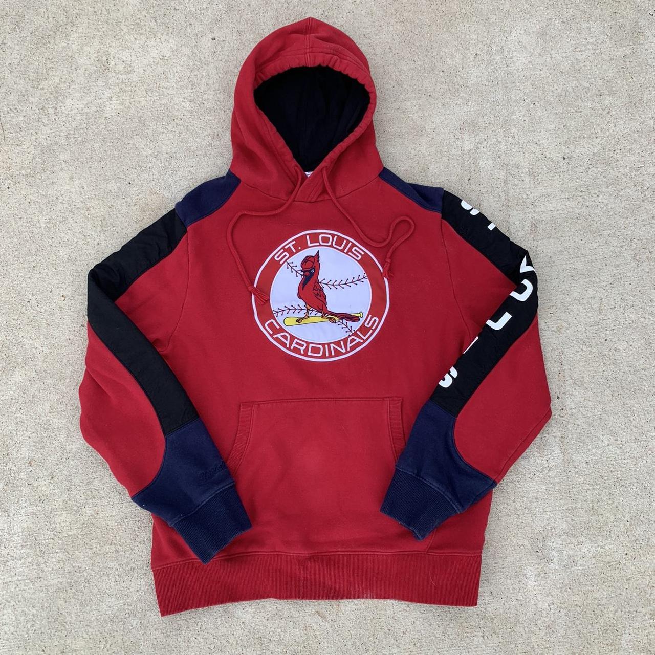 Mitchell & Ness Game Time Fleece Hoodie Vintage Logo St. Louis Cardinals