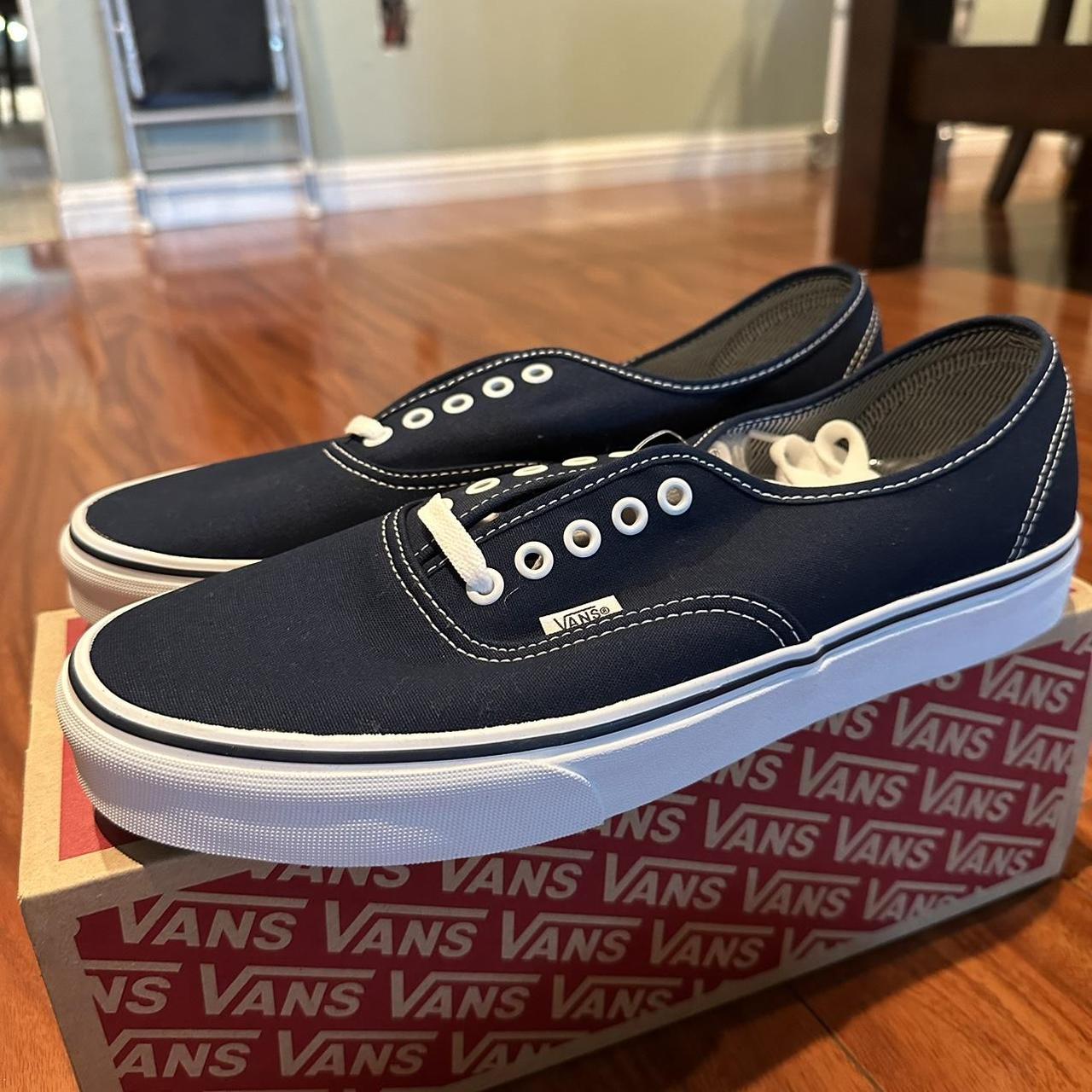 navy blue authentic vans / size 11.5 mens /... - Depop