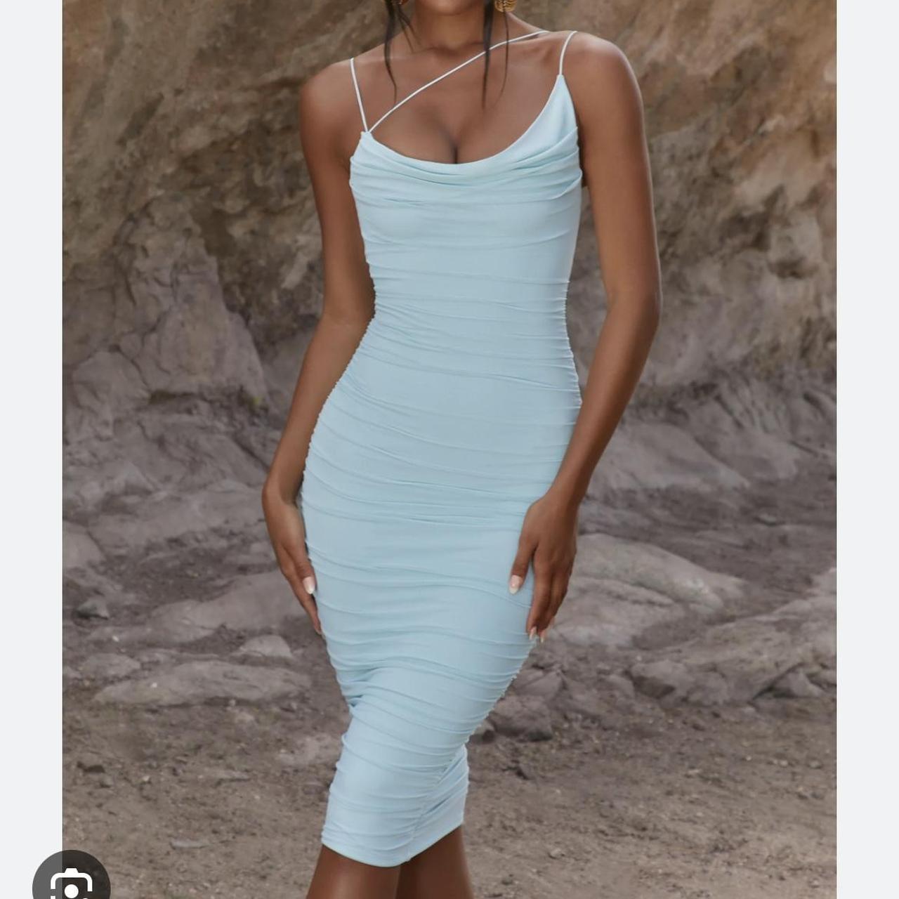 Oh polly baby blue dress / only worn once / size 10... Depop