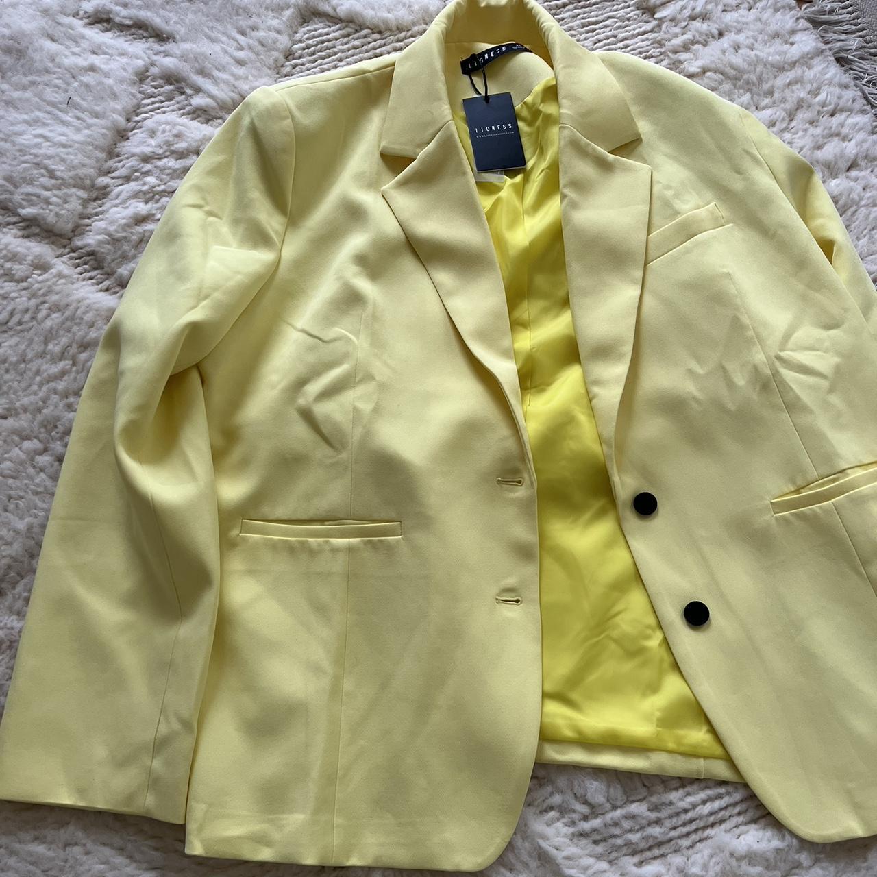 Missguided Women's Yellow Tailoredjackets Depop
