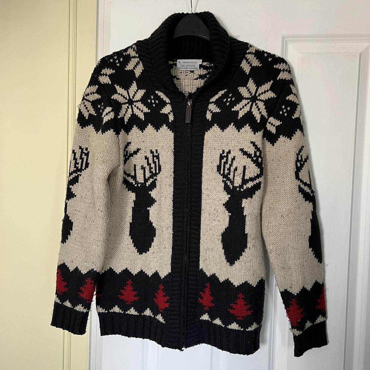 Sainsbury's TU Men's Tan and Navy Jumper Depop