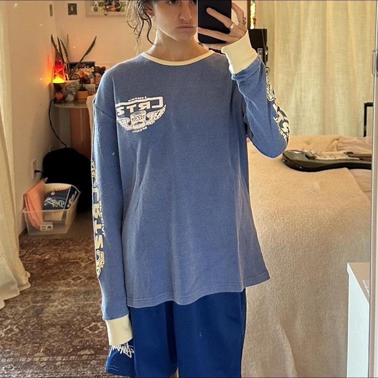 Sudadera Corteiz Thermal Manga Larga - Tejido Térmico | Azul Marino
