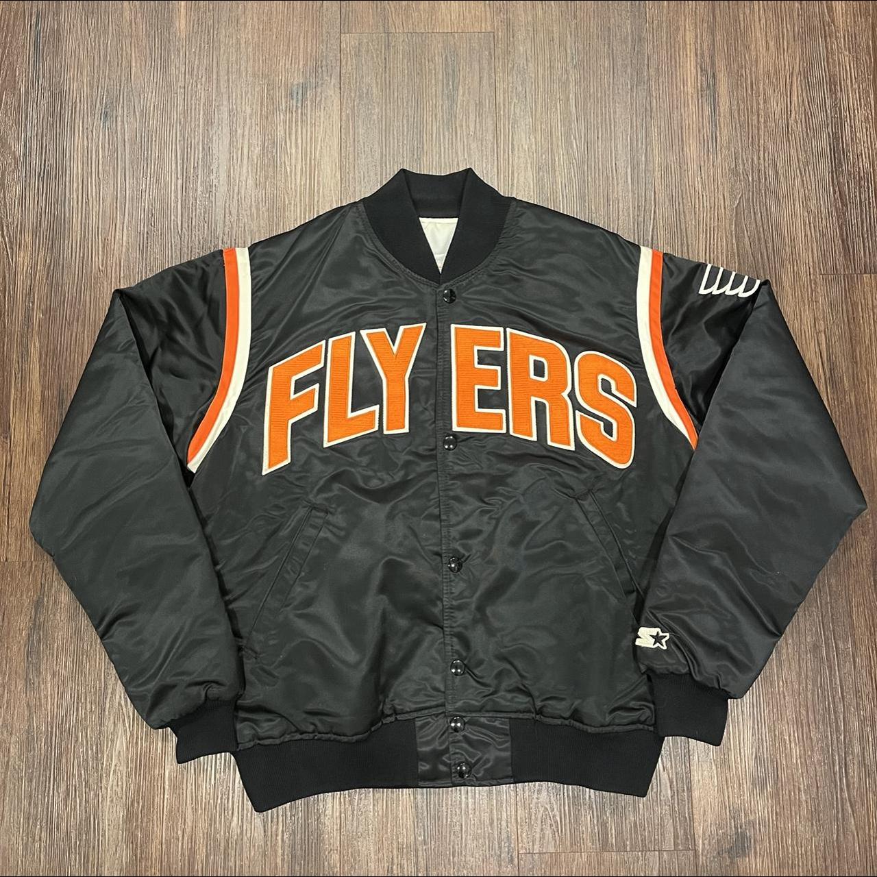 Vintage 90s Starter Philadelphia Flyers Bomber... - Depop