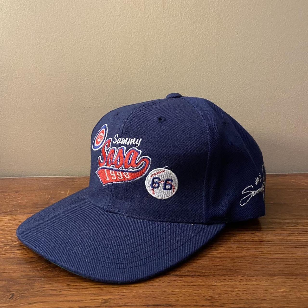 Vintage 1998 MLB Chicago Cubs #21 Sammy Sosa Blue - Depop