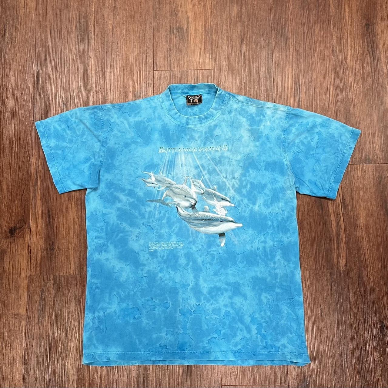 Vintage 90s Bottlenose Dolphin Australia Tie-Dye... - Depop