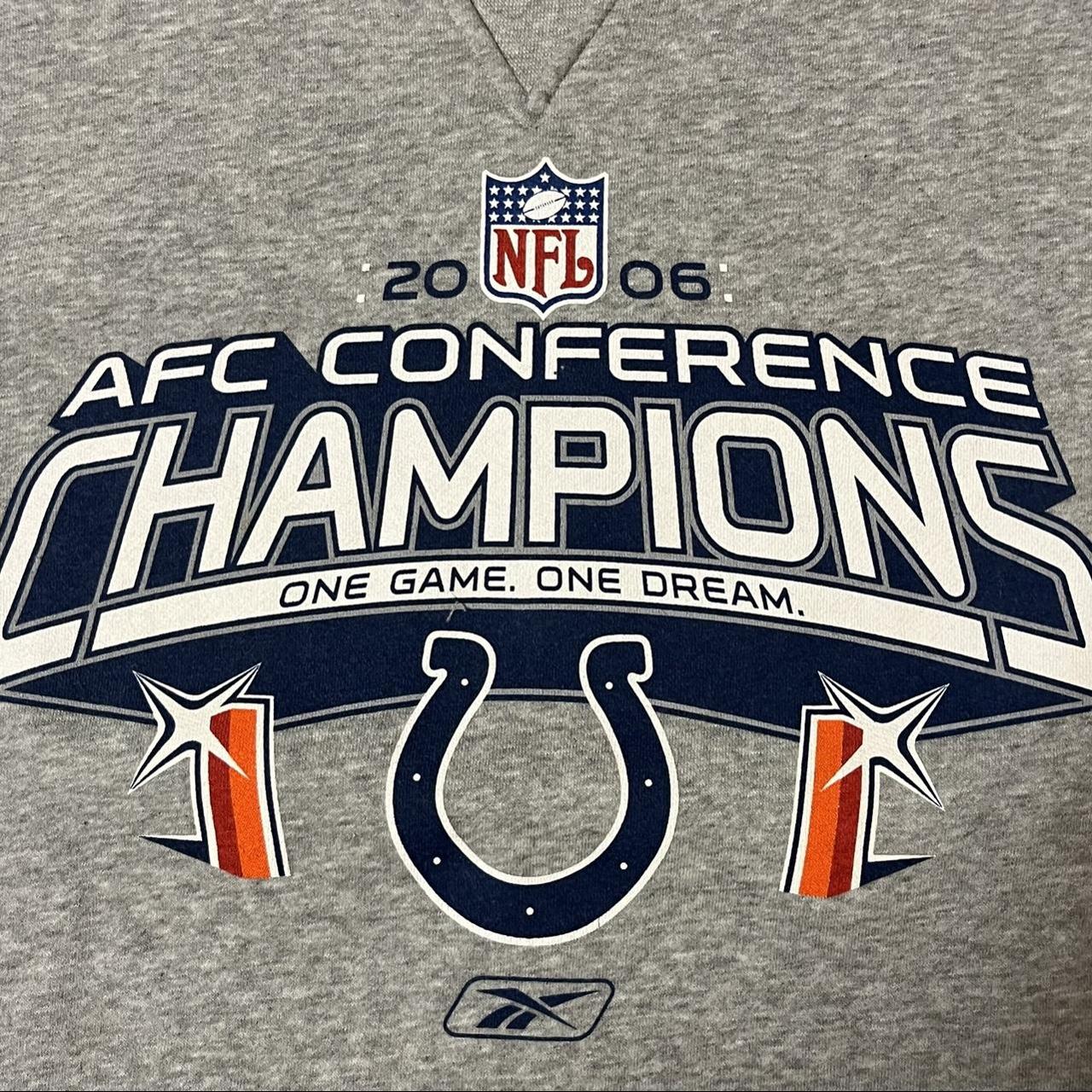 INDIANAPOLIS COLTS NFL Team apparel 09’AFC Conference Champions T-Shirt  Large *