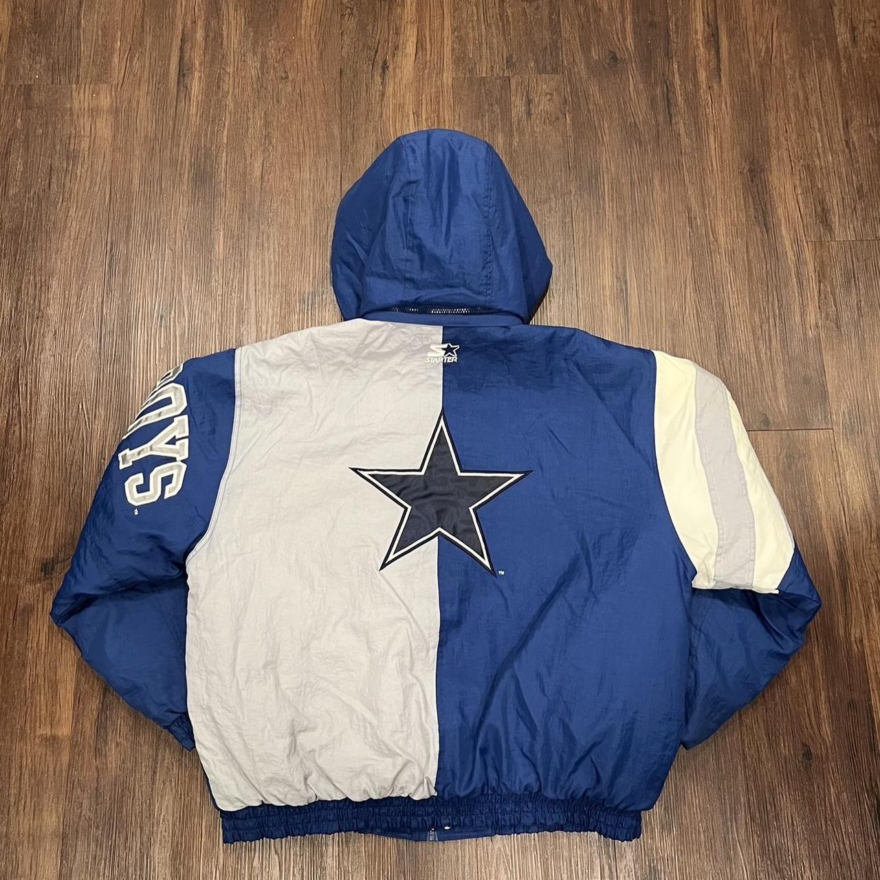 Vintage Dallas Cowboys puffer jacket. Full zip and - Depop