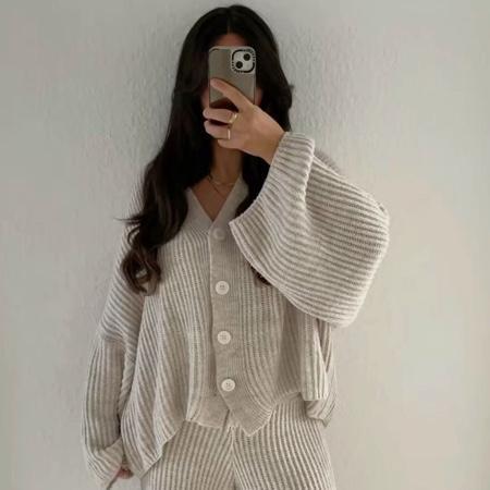 Yellow pearl zara cardigan with white lace trim | Depop