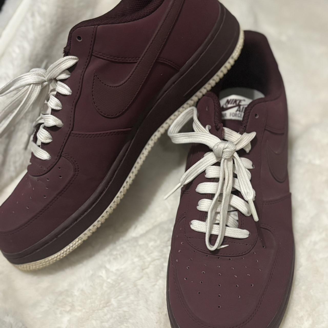 Burgundy Nike air force 1s Great condition Hardly. Depop