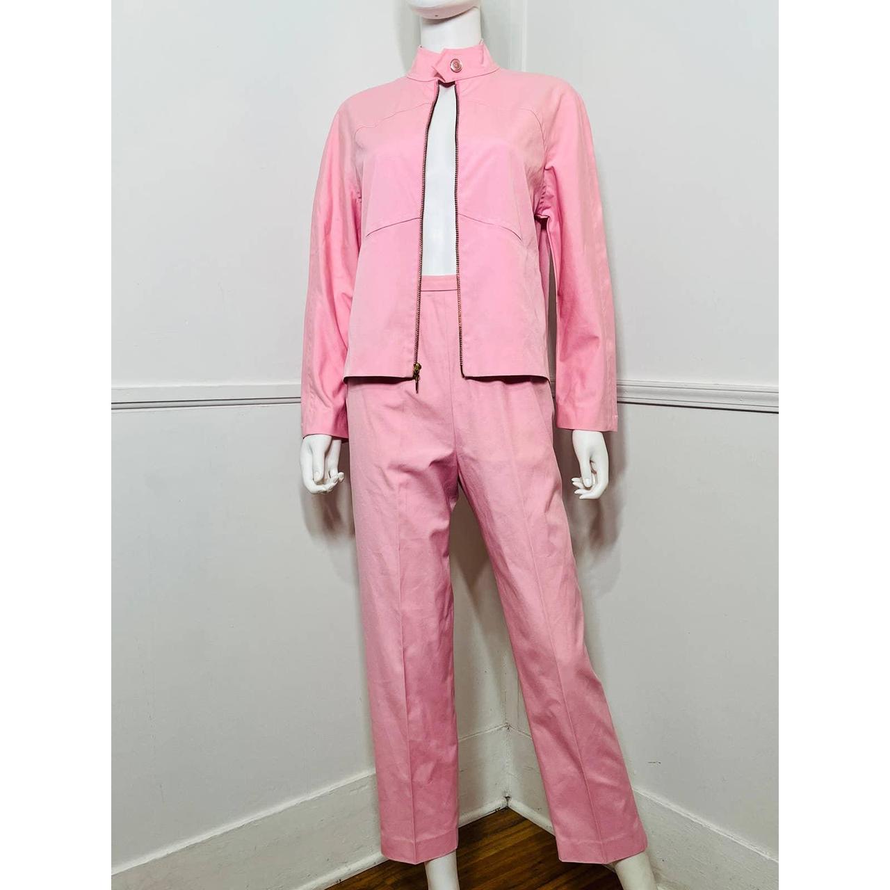 1960s vintage baby pink jacket and pants set by Lady... Depop