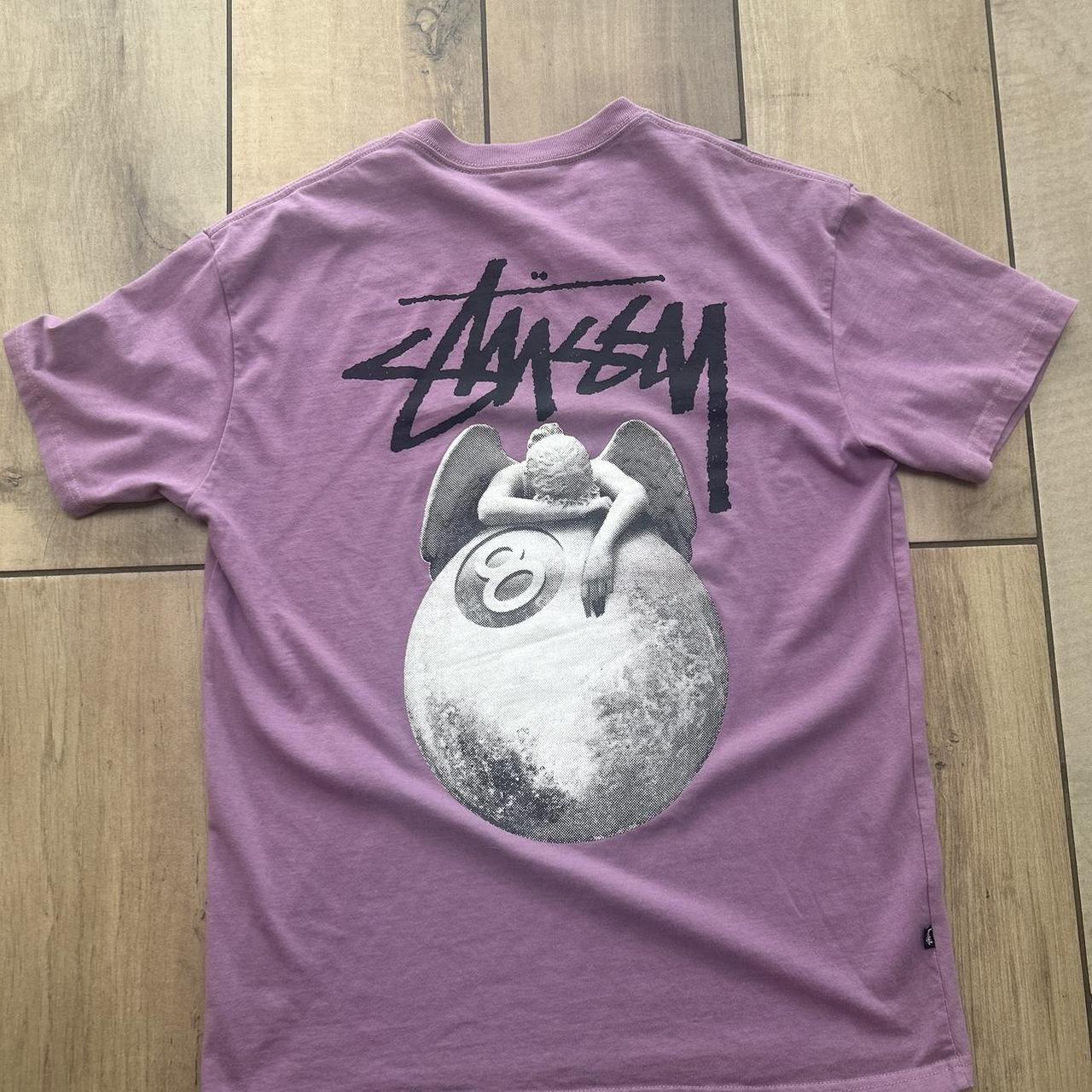 Stussy 8 ball angel T-shirt, purple, perfect baggy | Depop