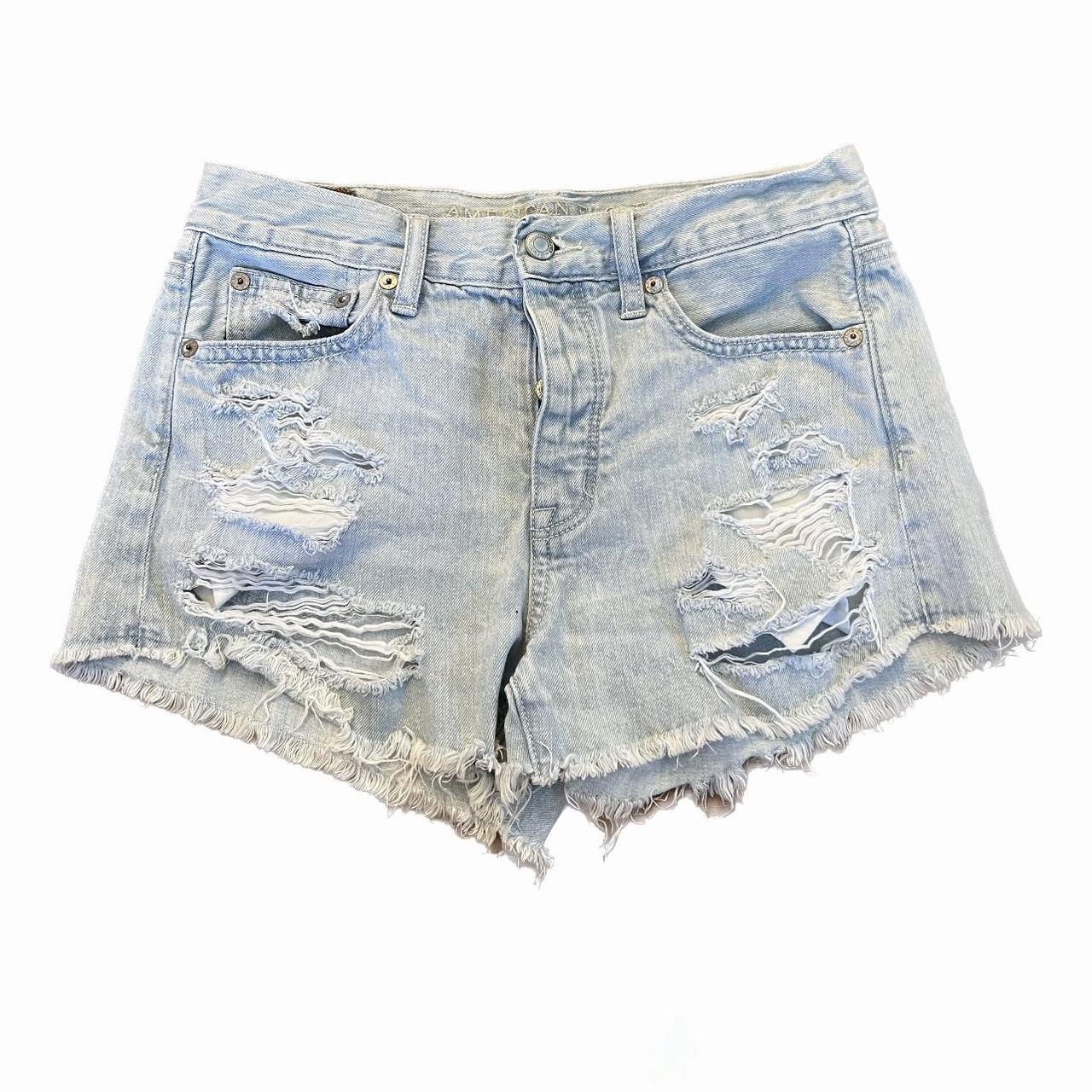 American Eagle Light Wash Ripped Jean Depop