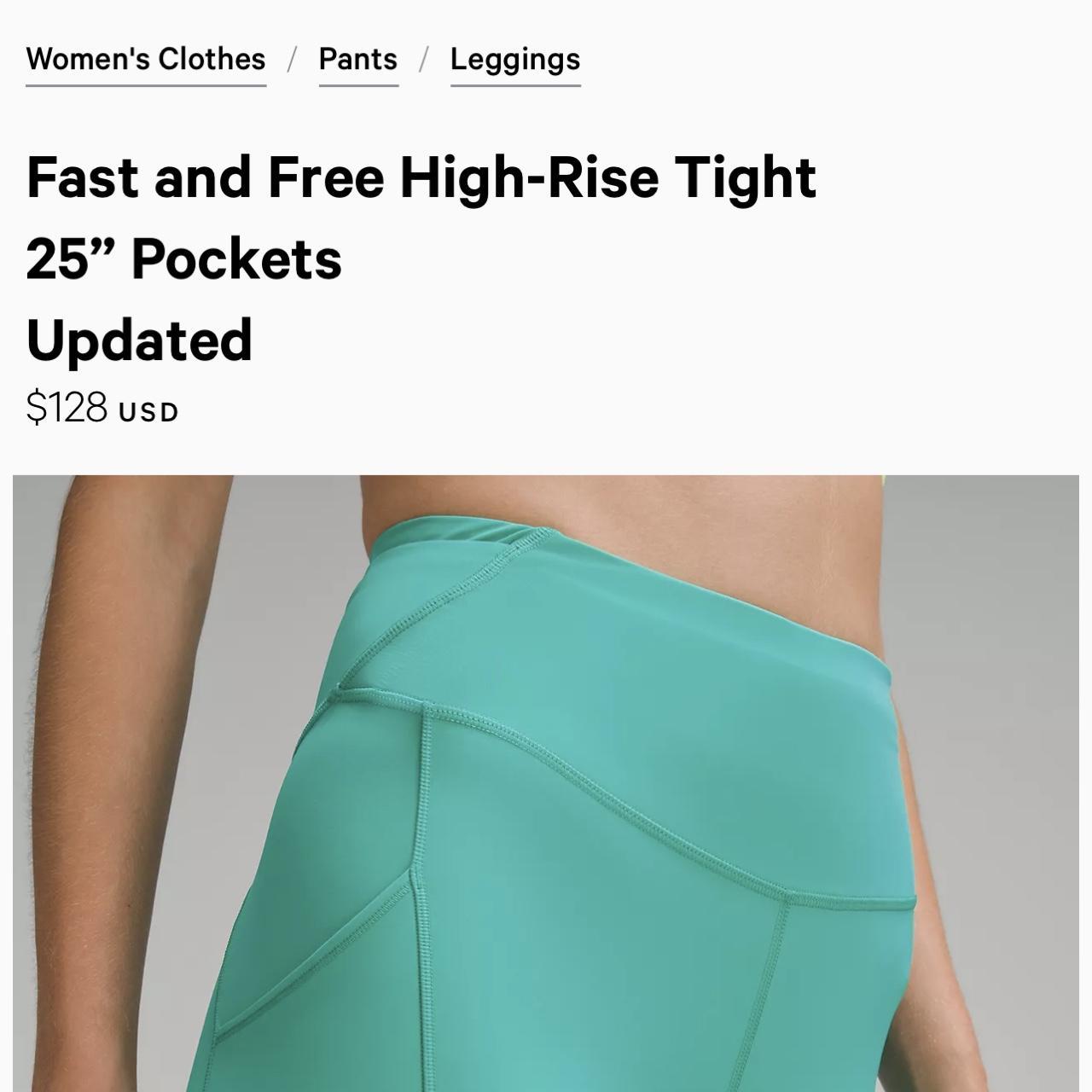 Lululemon fast and free tights w pockets cute depop
