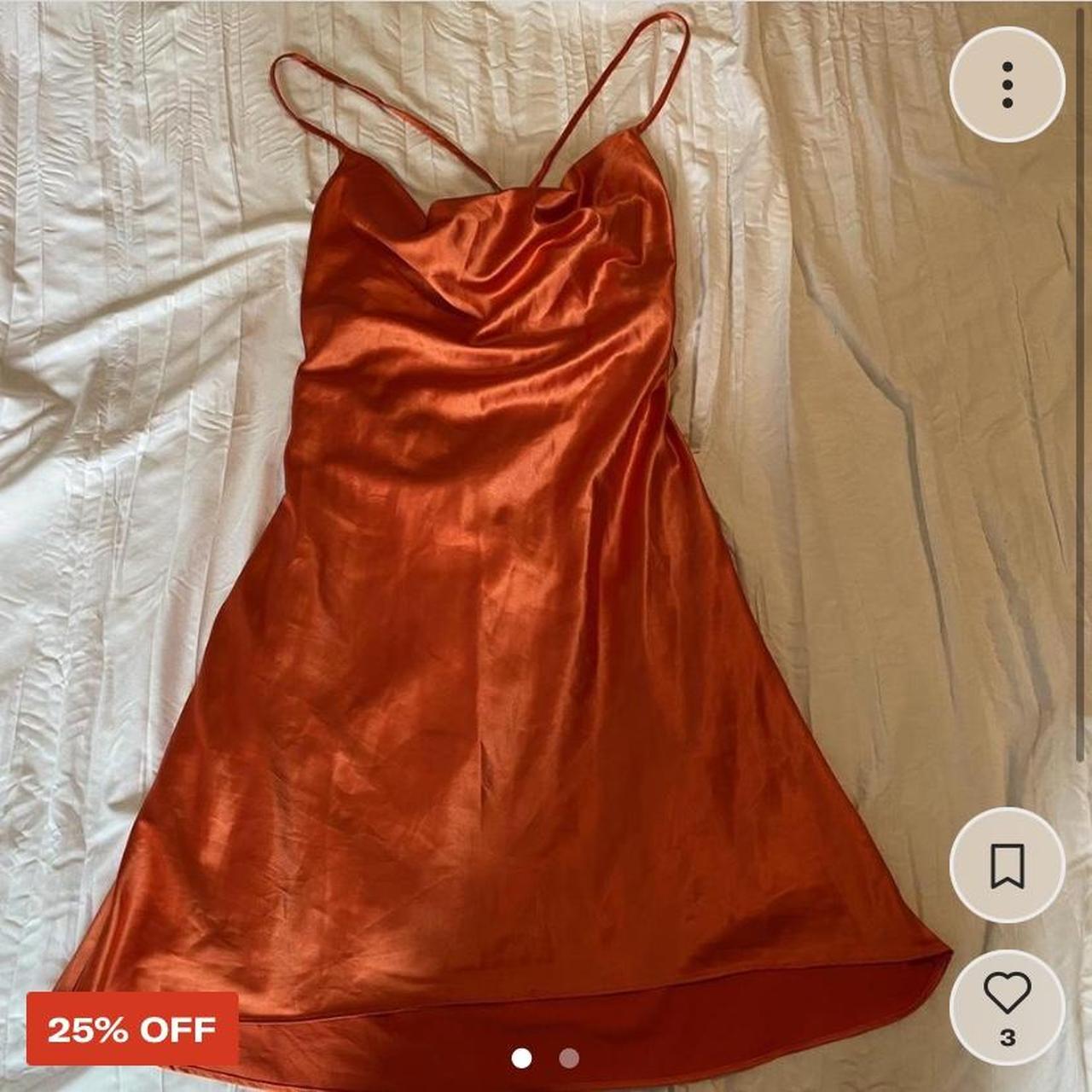 Orange Slip Dress Worn Once Message For Offers... Depop