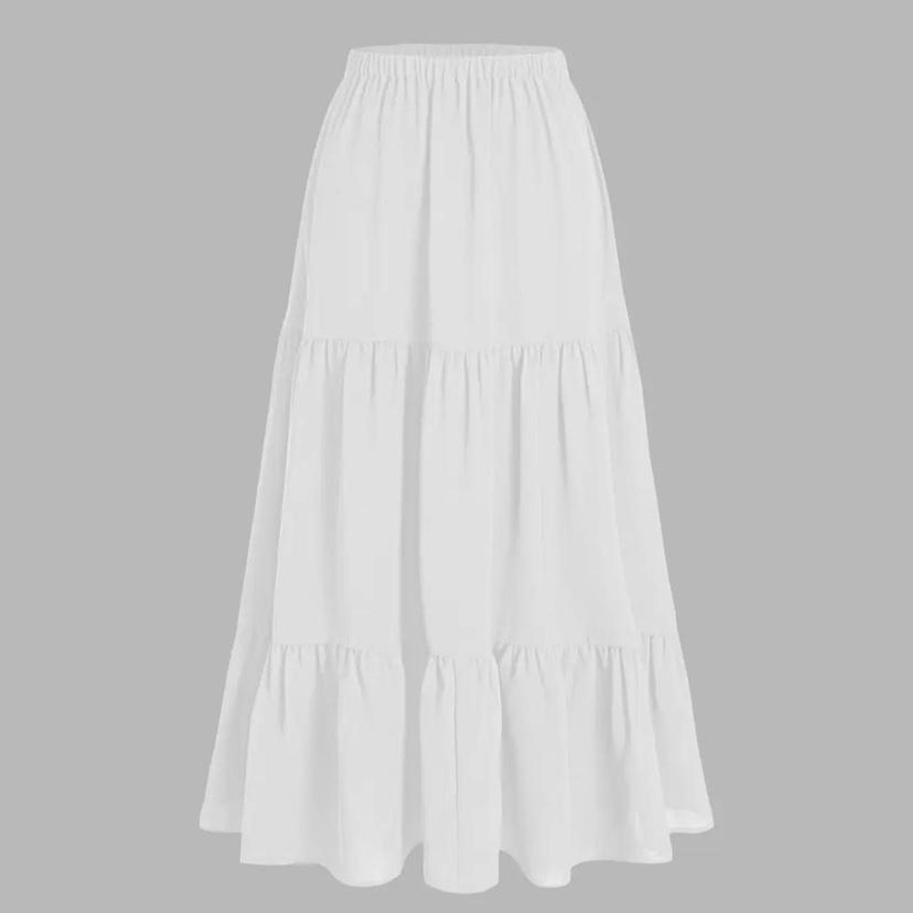 Cider white maxi skirt Depop