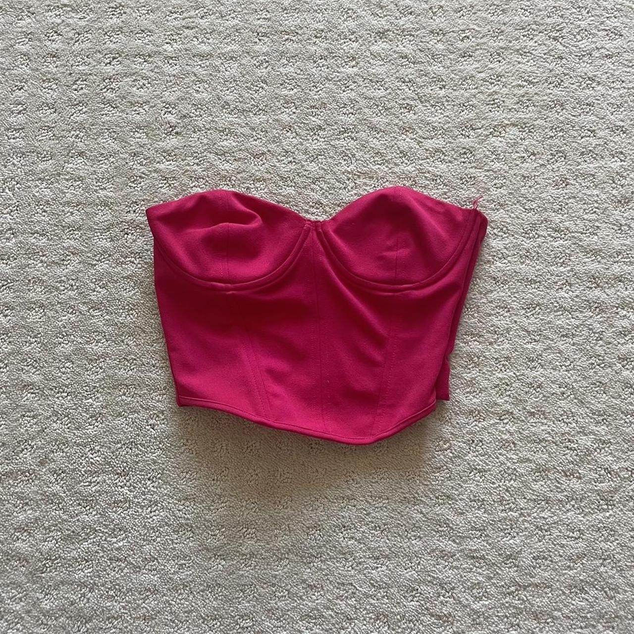 Pink bustier top from Zara Fits like a true small... Depop