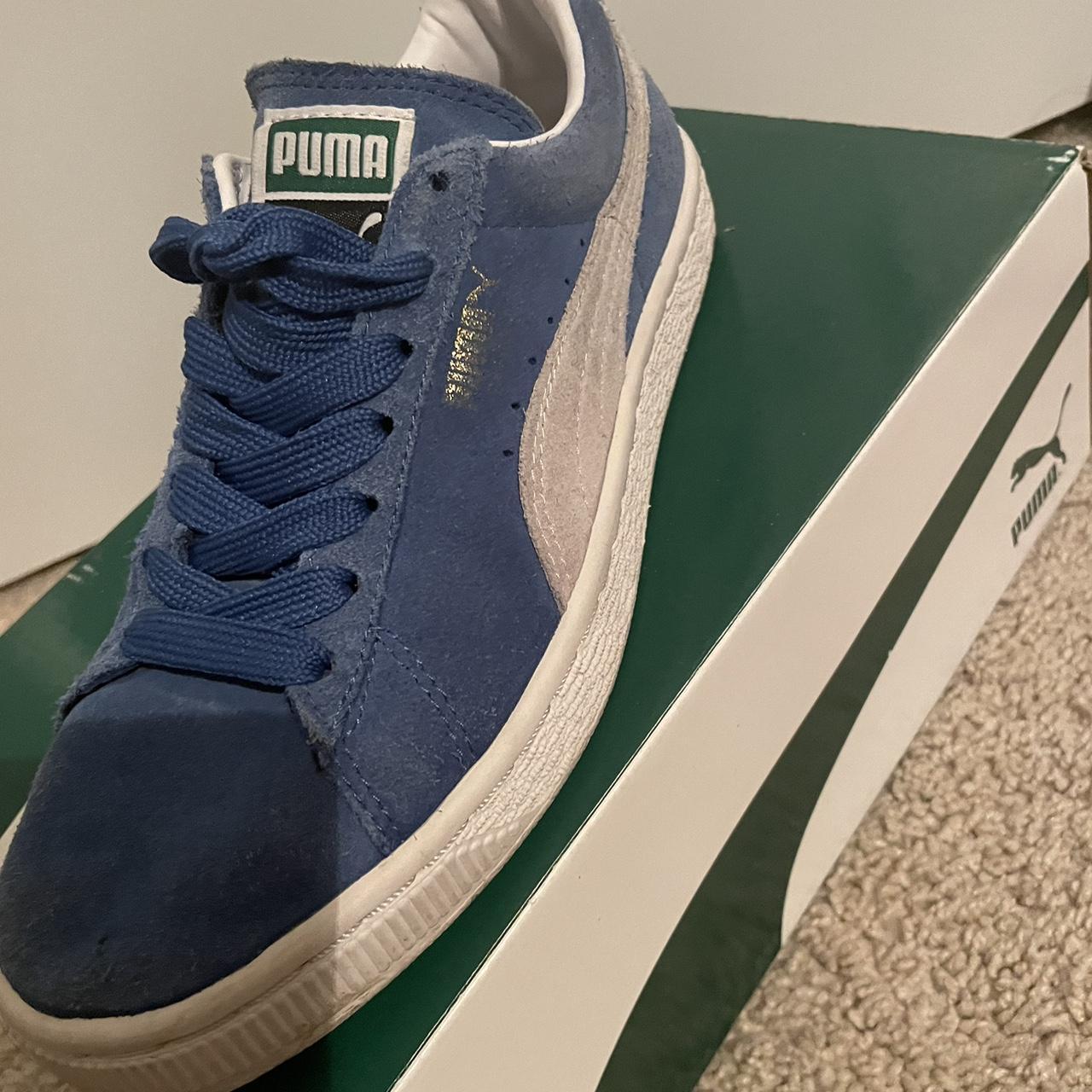 Blue suede best sale puma high tops