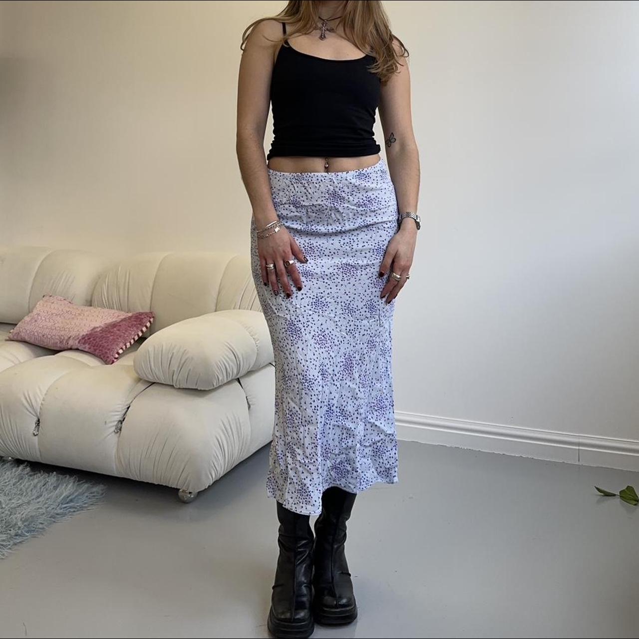 Long flowy shop purple skirt