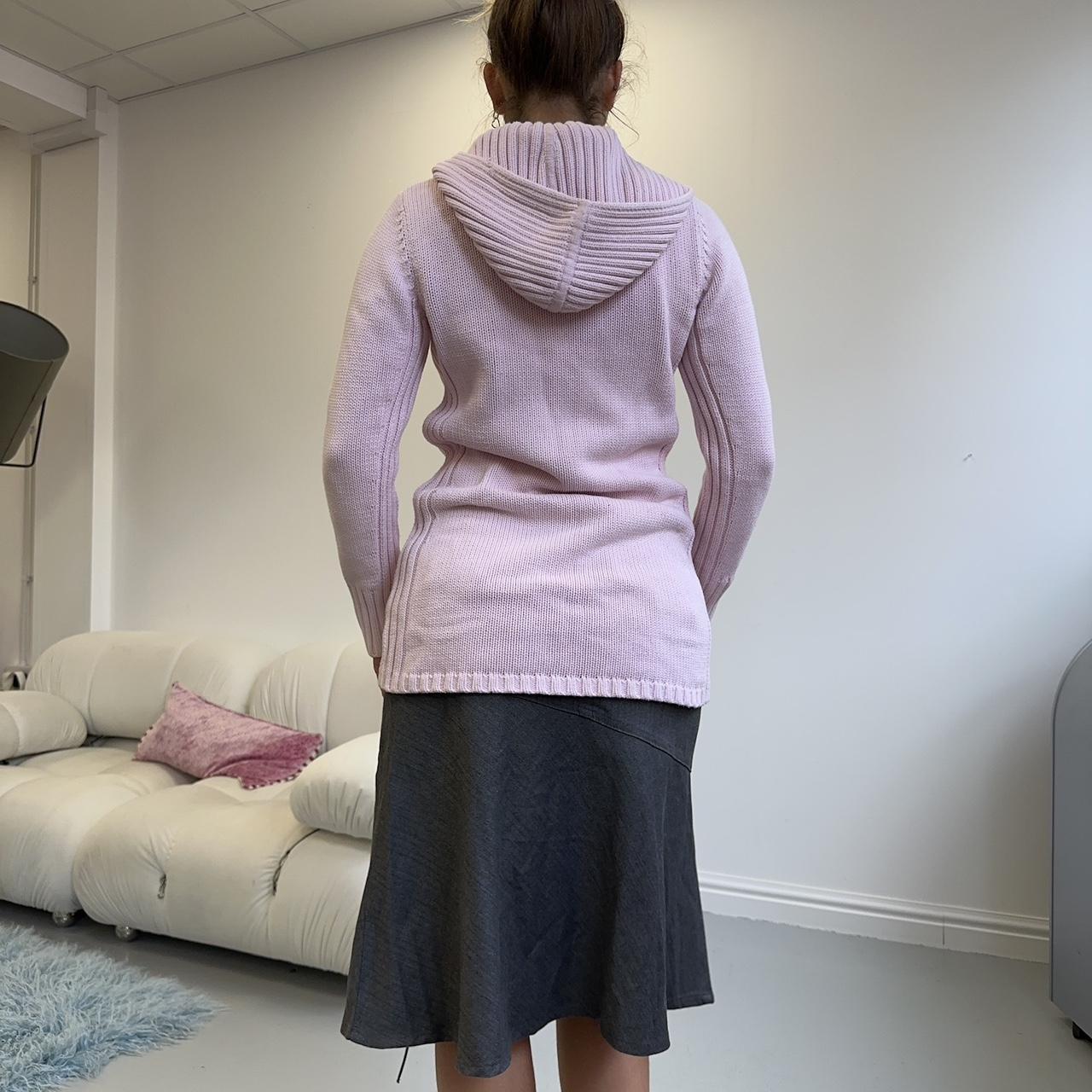 Vintage 90s long baby pink jumper. size S on tags,... Depop