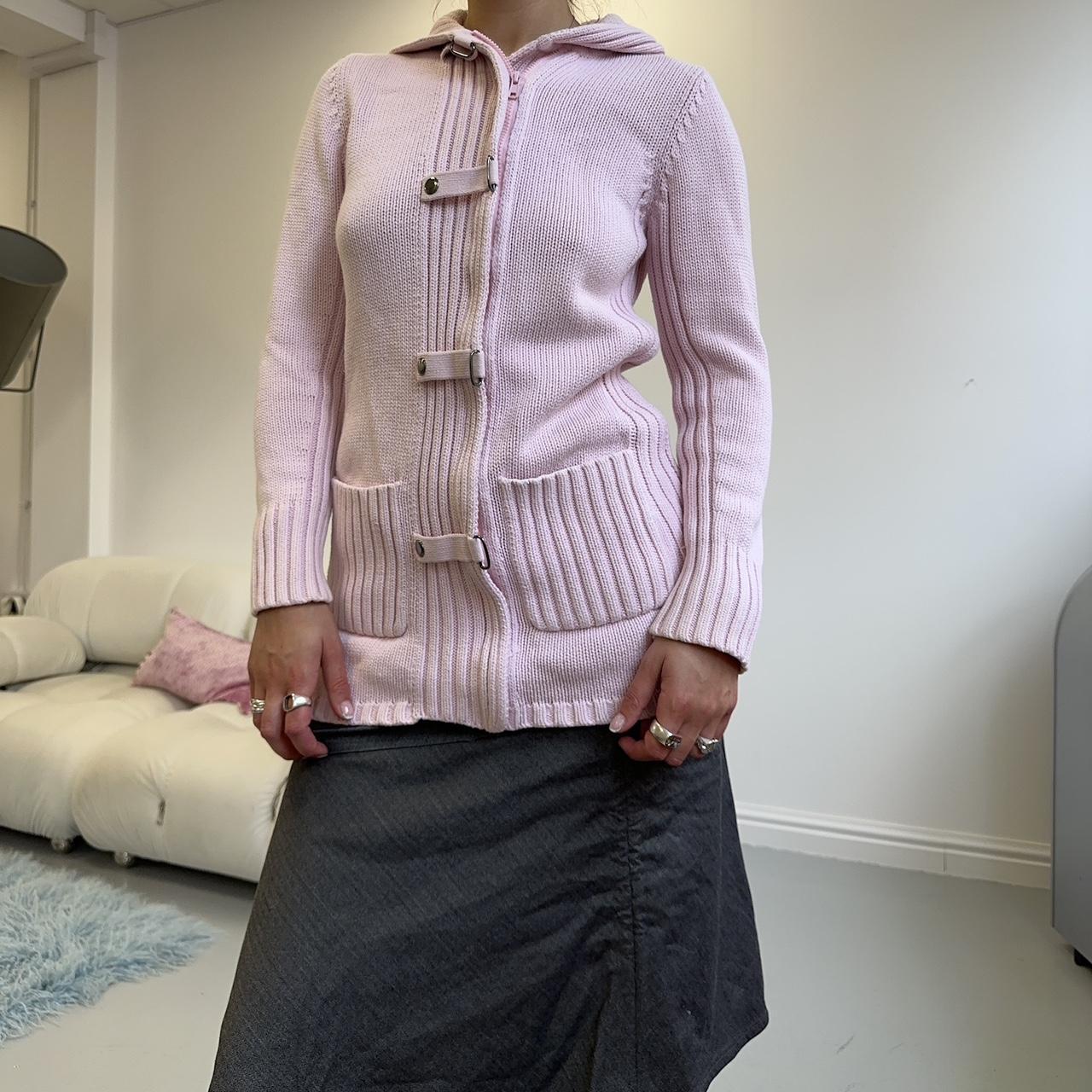 Vintage 90s long baby pink jumper. size S on tags,... Depop