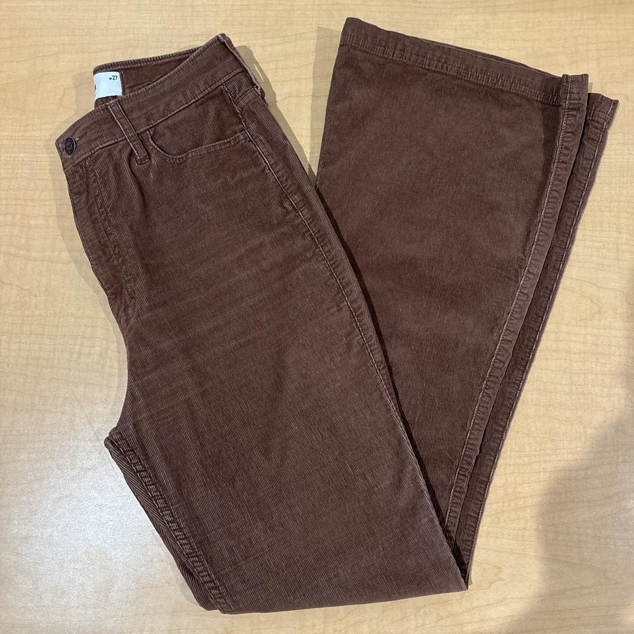 hollister ultra high-rise corduroy flare pants size - Depop