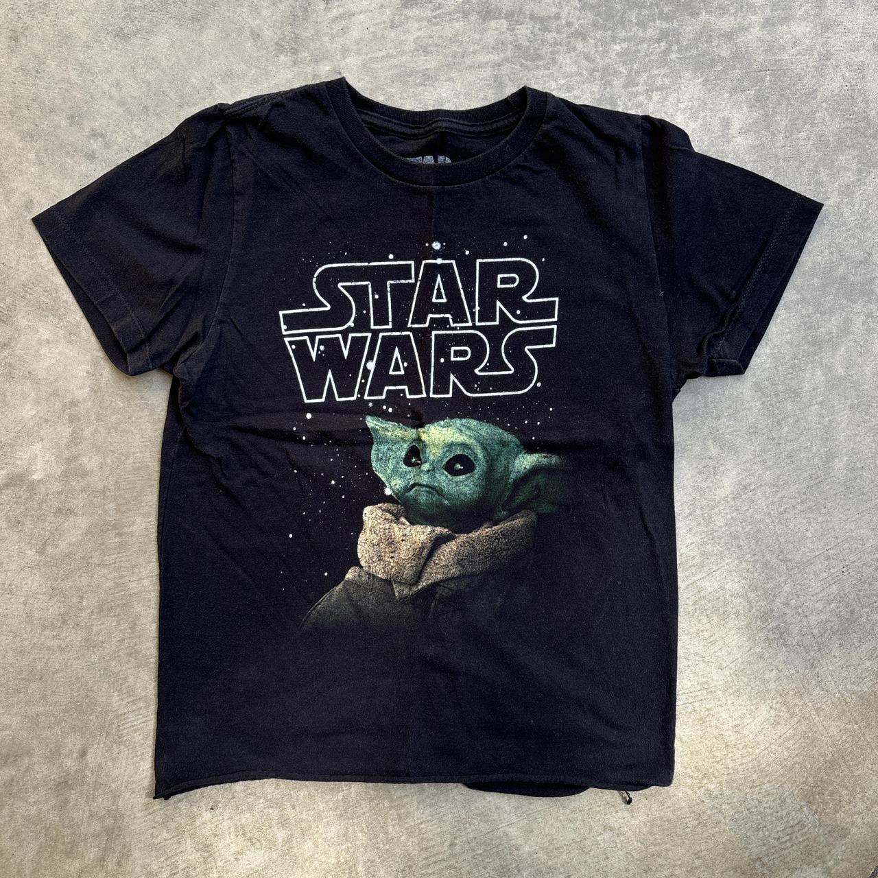 Disney Women's T-shirt Black S – Star Wars Yoda baby tee Good