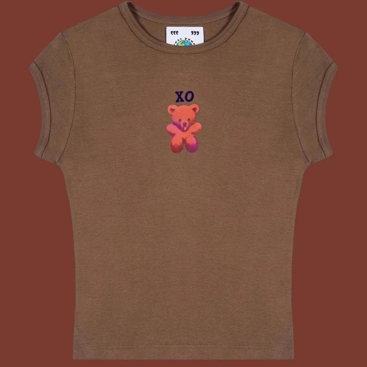 Unif brown XO bear tee. No longer sold in this... Depop