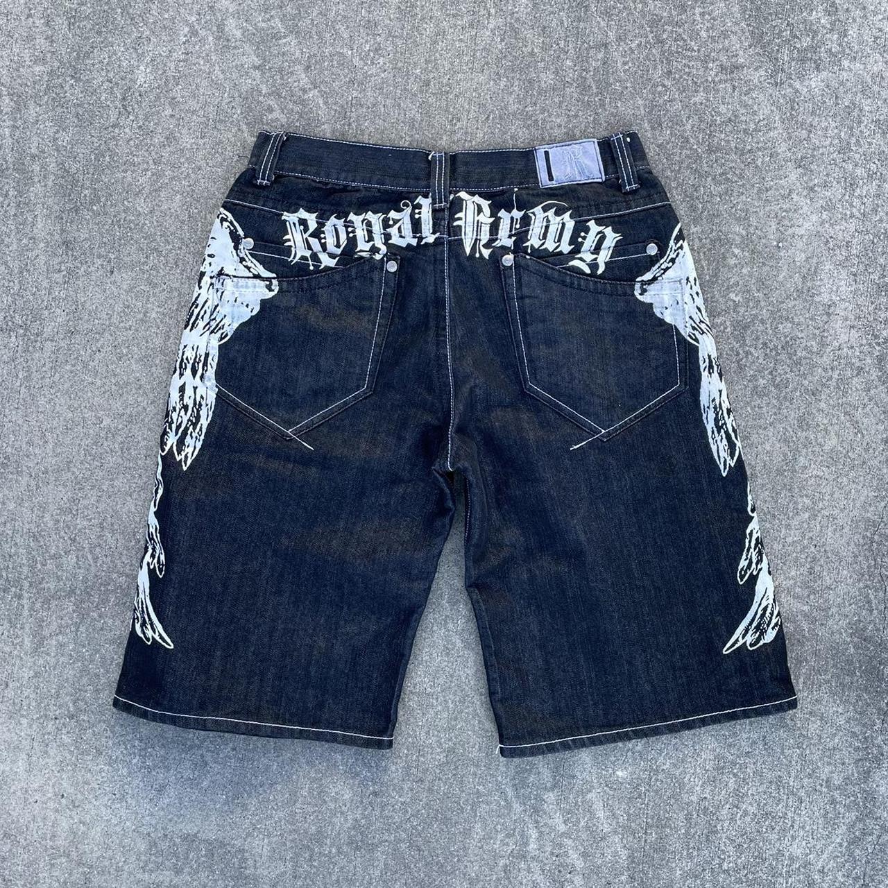 Y2K angel wing jorts Grunge, skater, Y2K Royal... - Depop